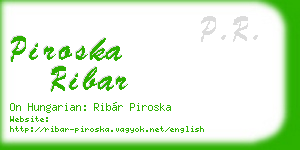 piroska ribar business card