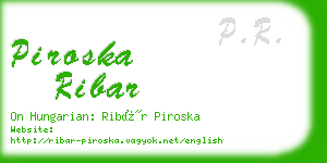 piroska ribar business card